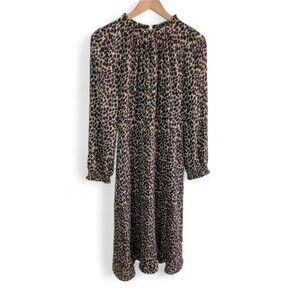 J. Crew Leopard Print Midi Dress NWT 4